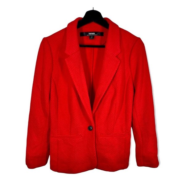 Kensie Textured Single Button Blazer, Small - Picture 1 of 9